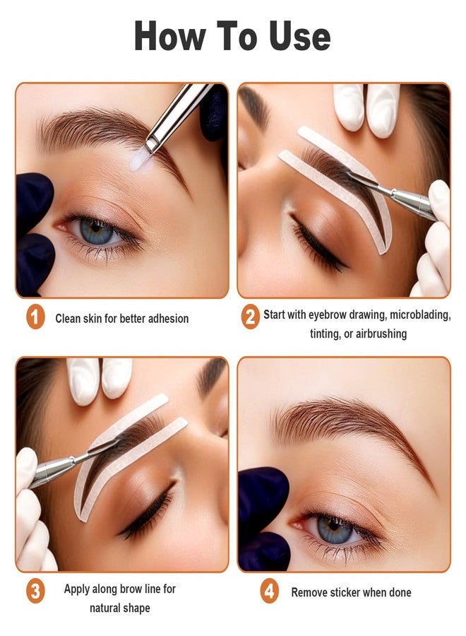 Guduling 100 Pairs Disposable Eyebrow Tape,Eyebrow Stencil Stickers Disposable,Adhesive Eyebrows Stencils for Women,3 Shapes Eyebrows Tape Strips Gentle Adhesive No-Residue Guides for Women - Image 4